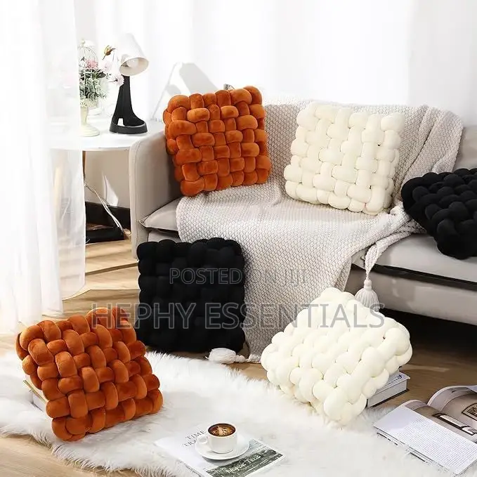Hand-Knotted Decorative Throw Pillow