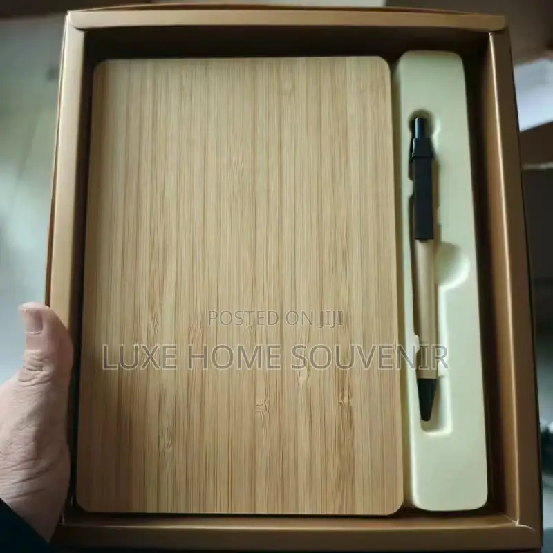 A5 Bamboo Note Book With Pen