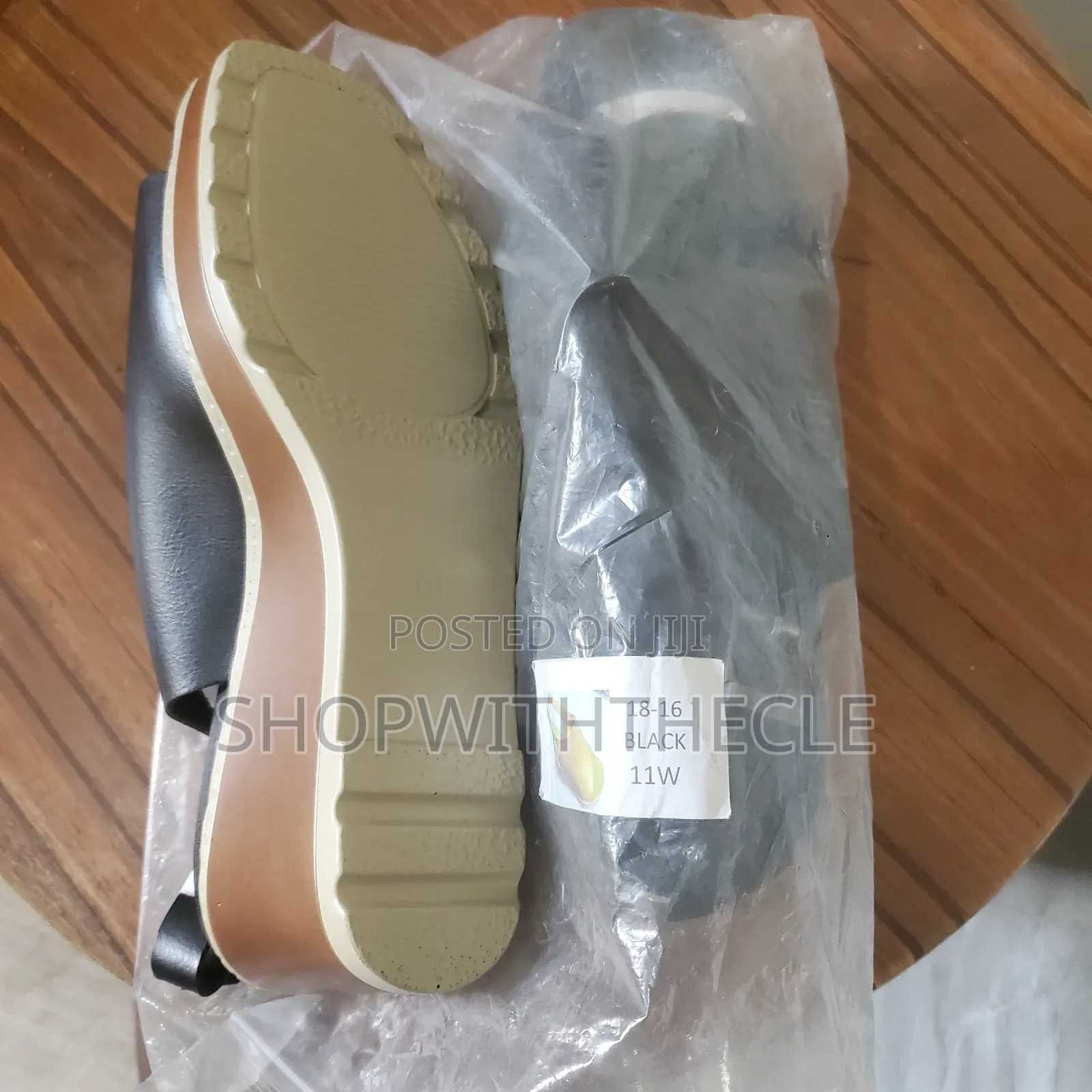 Black Ladies Wedge Sandals 41