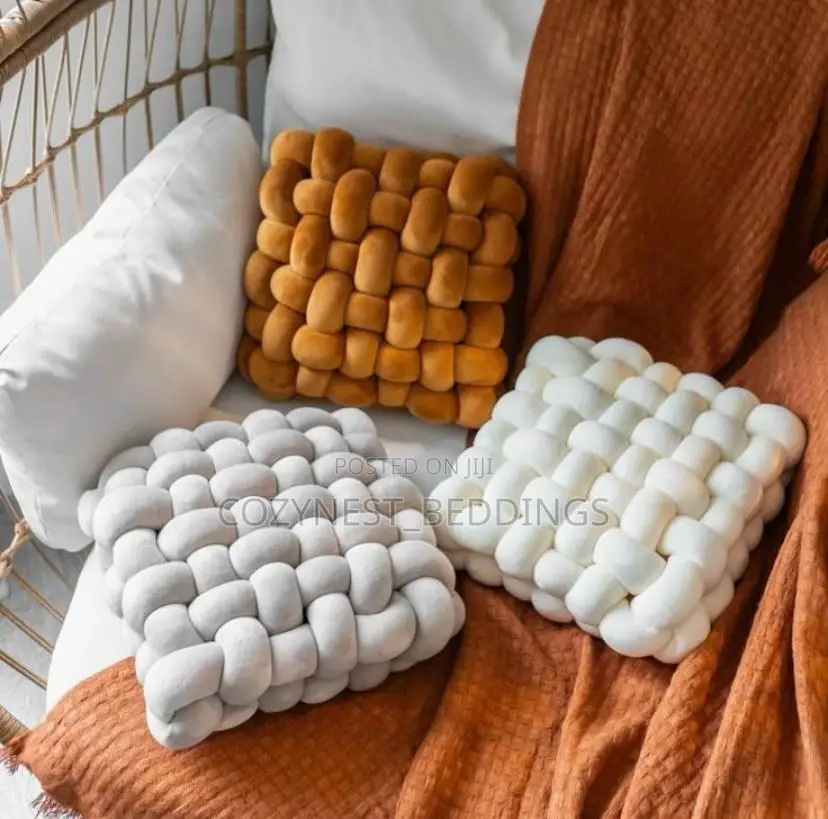Velvet Square Knotted Throw Pillows (Available in Any Color)