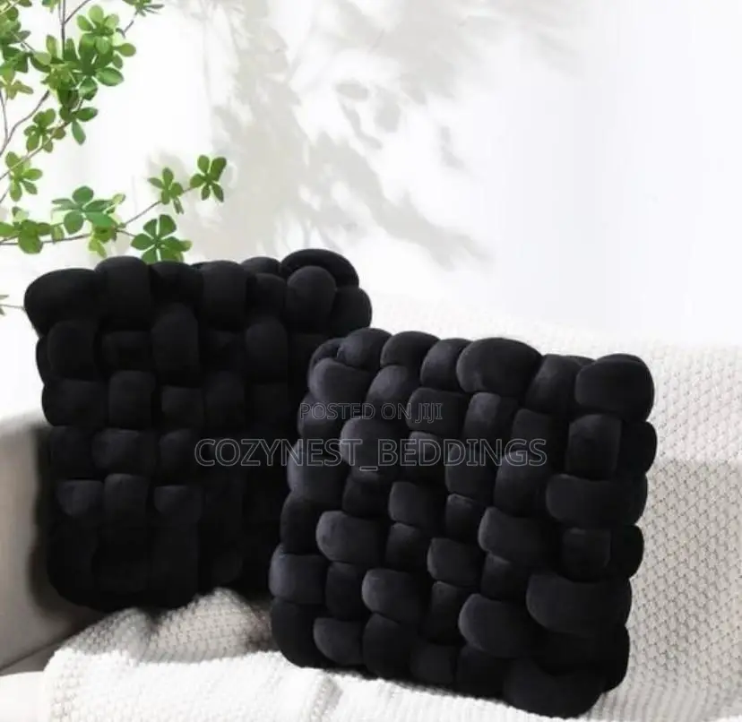 Velvet Square Knotted Throw Pillows (Available in Any Color)