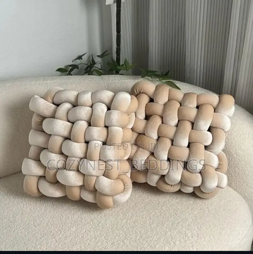 Velvet Square Knotted Throw Pillows (Available in Any Color)
