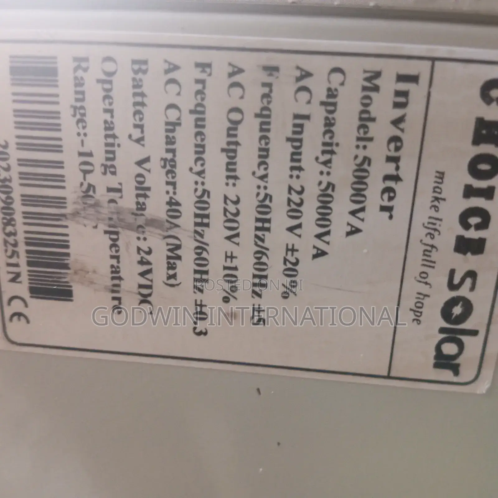 Choice Inverter 5kva 24v