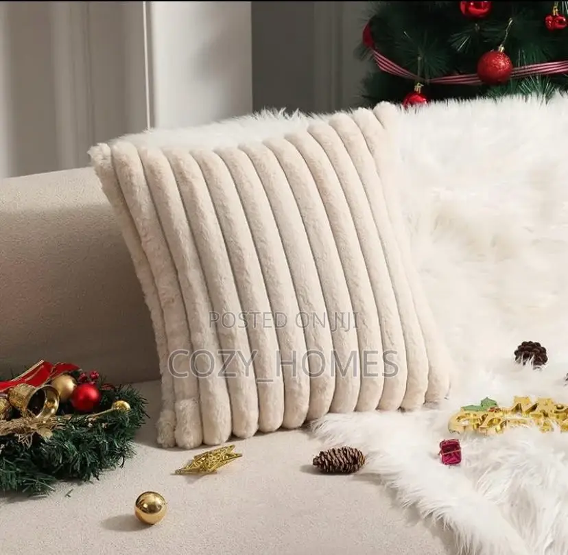Fluffy Plush Throw Pillow (Available in Any Color of Your Choice )