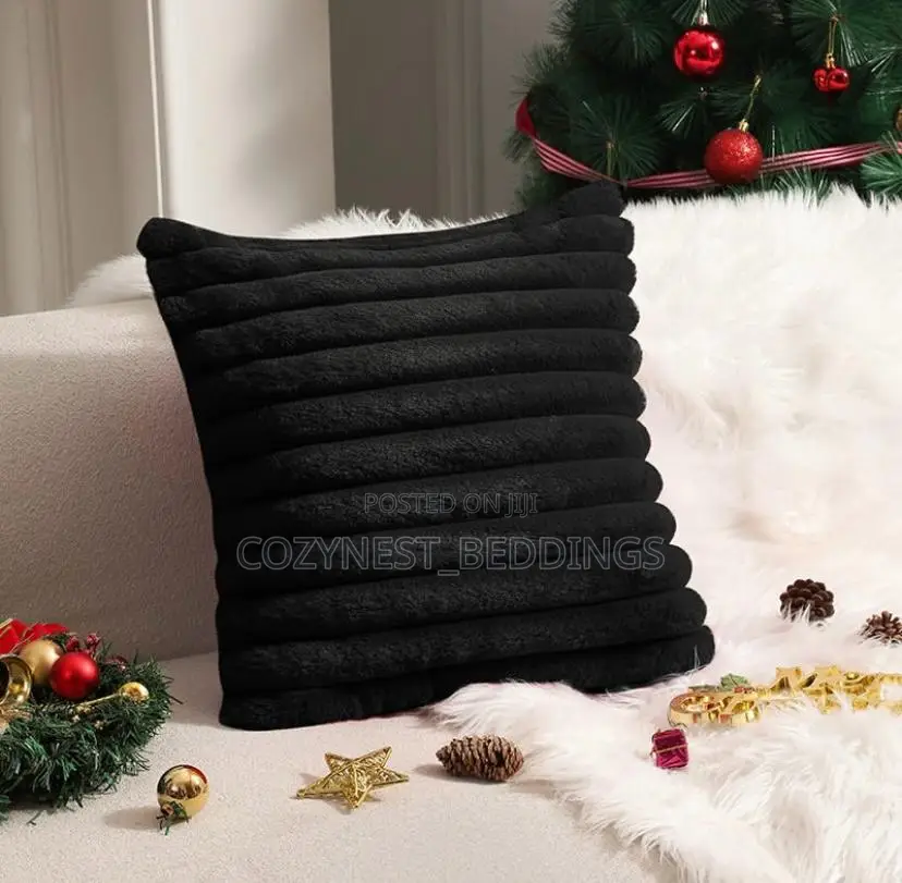Plush Ribbed Throw Pillow (Available in Any Color of Choice)