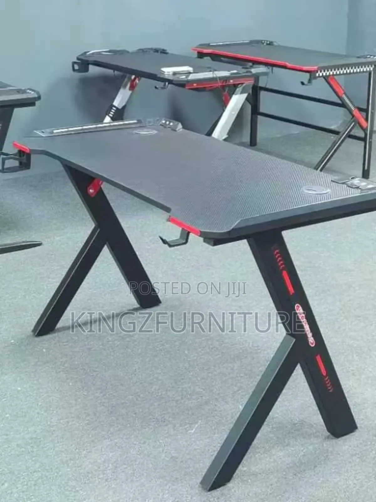 Modern Y-Shaped RGB Led Gaming Desk,