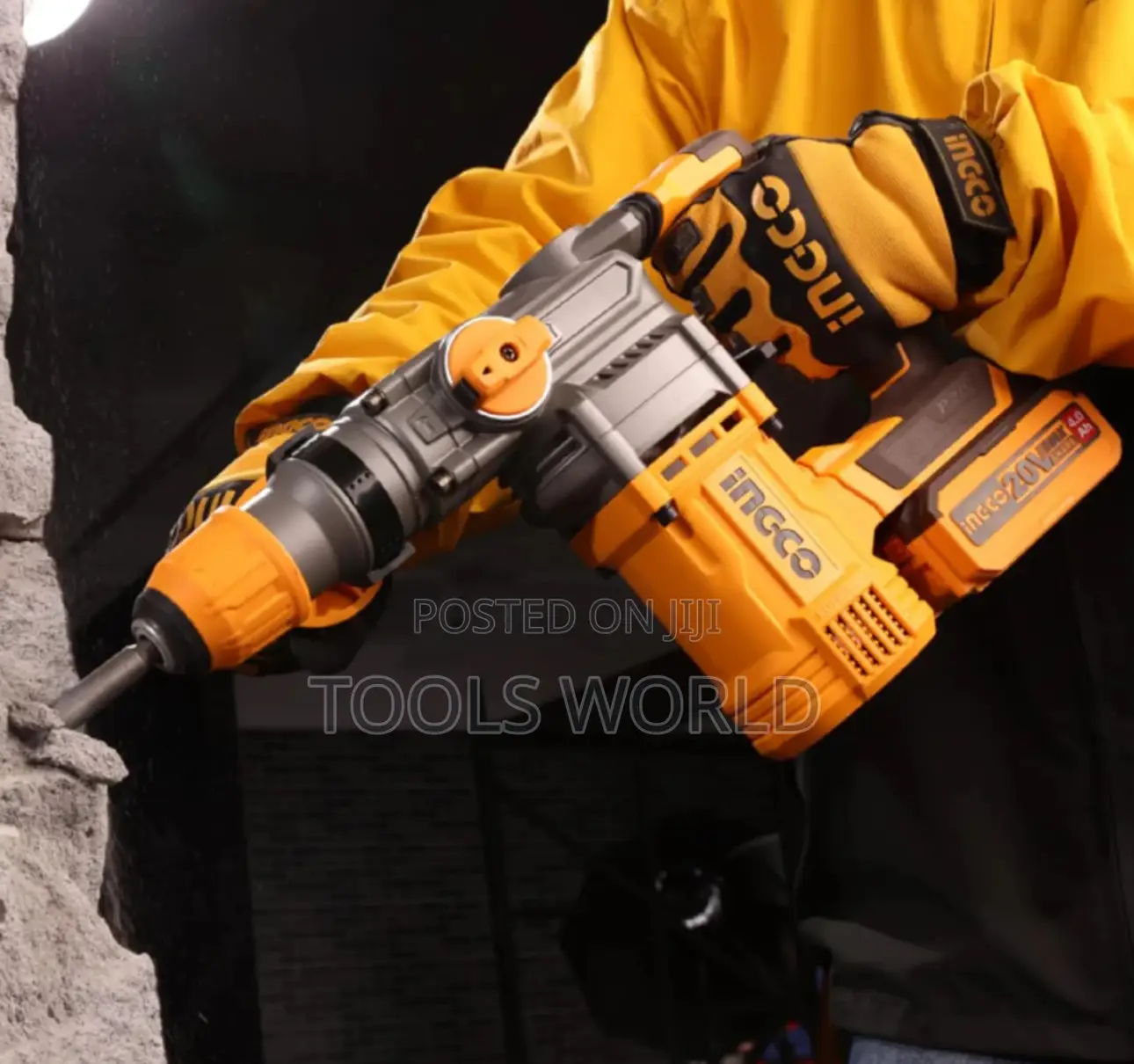 Ingco 28mm Cordless Rotary Hammer With 5.0ah Batteries