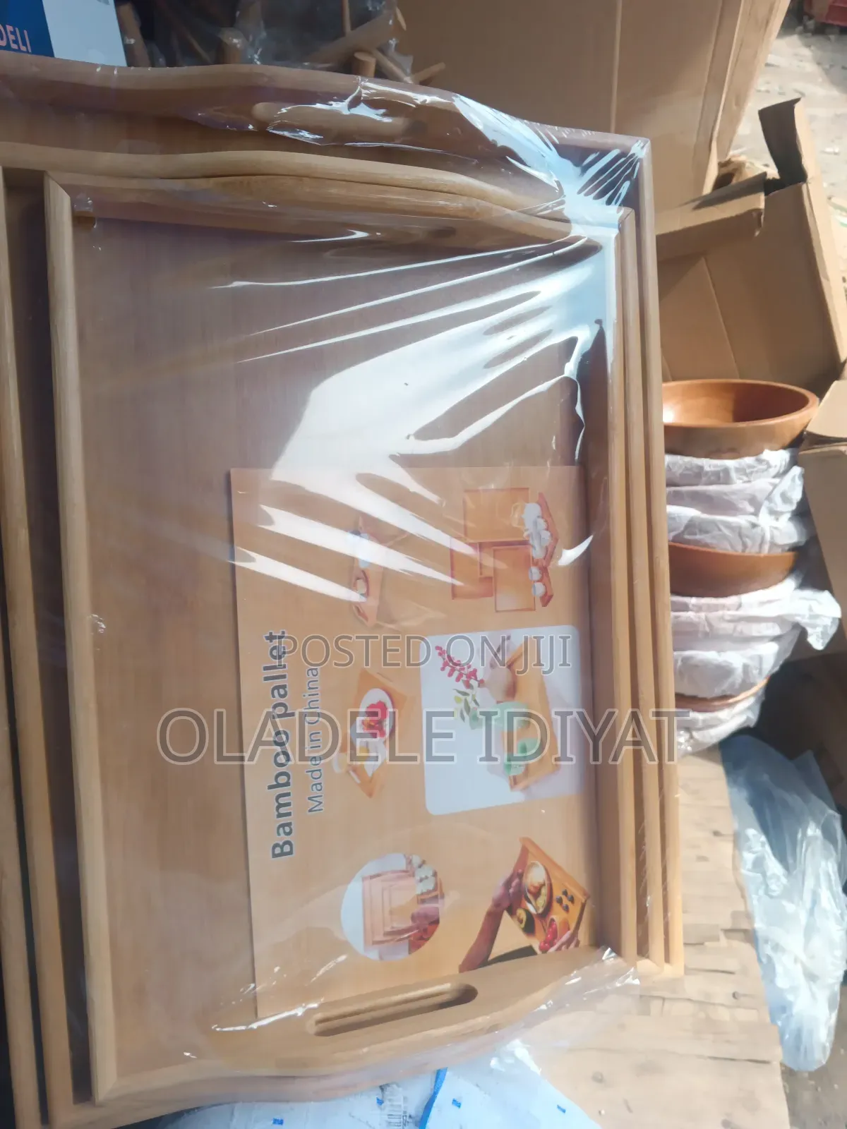 3pcs Wooden Tray Set