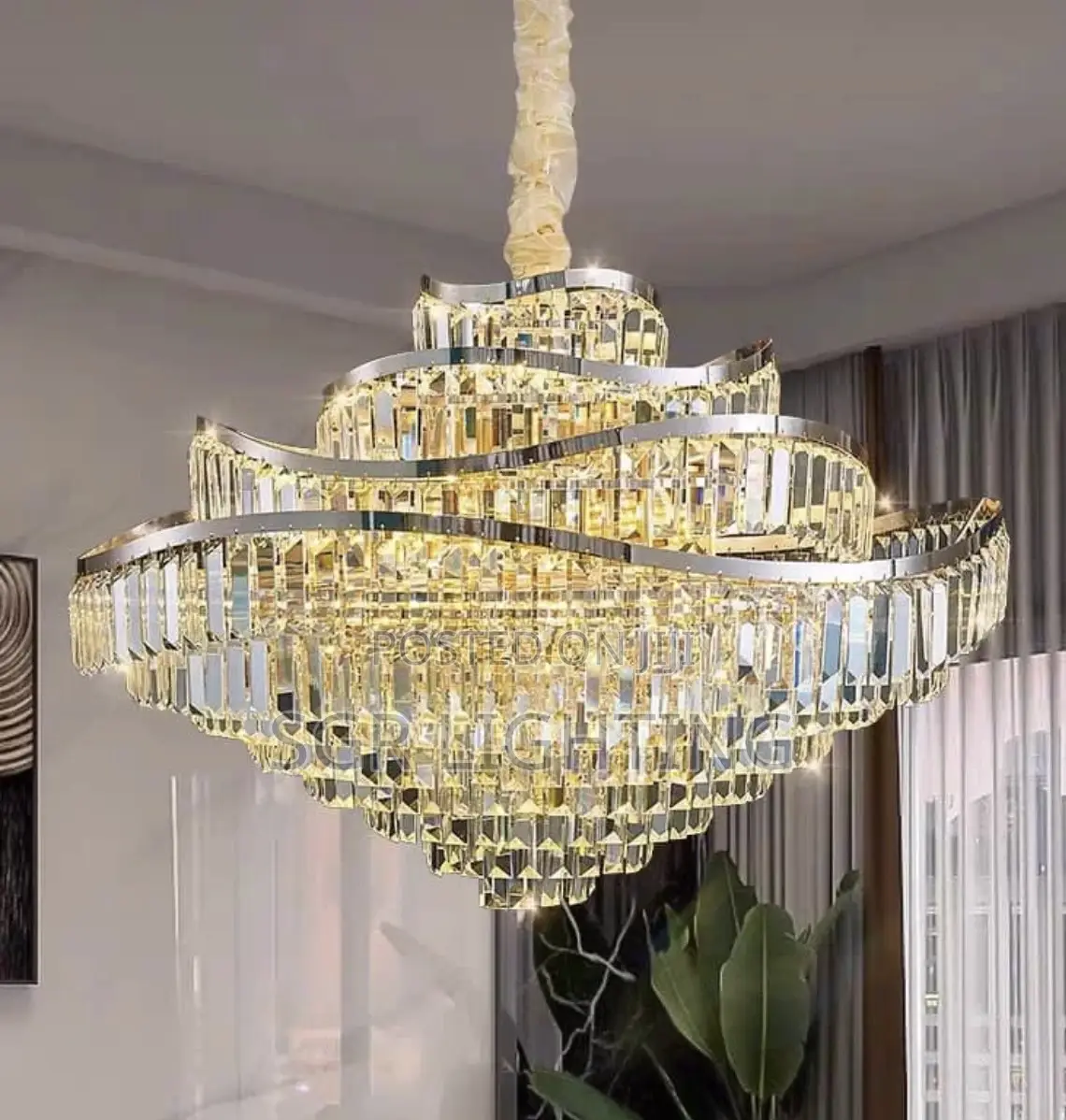 Modern Luxury Crystal Led Ceiling Chandelier
