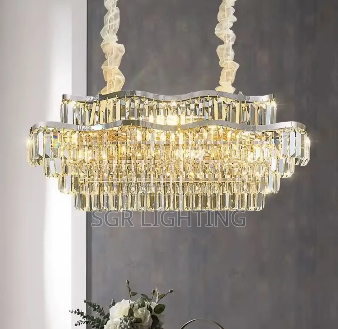 Modern Luxury Crystal Led Ceiling Chandelier