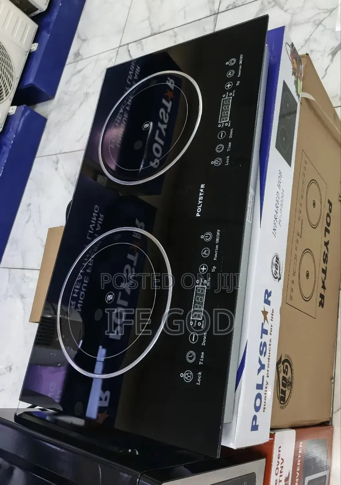 Original Polystar Built-in Luxury 2 Burners Digital Electric Cooker