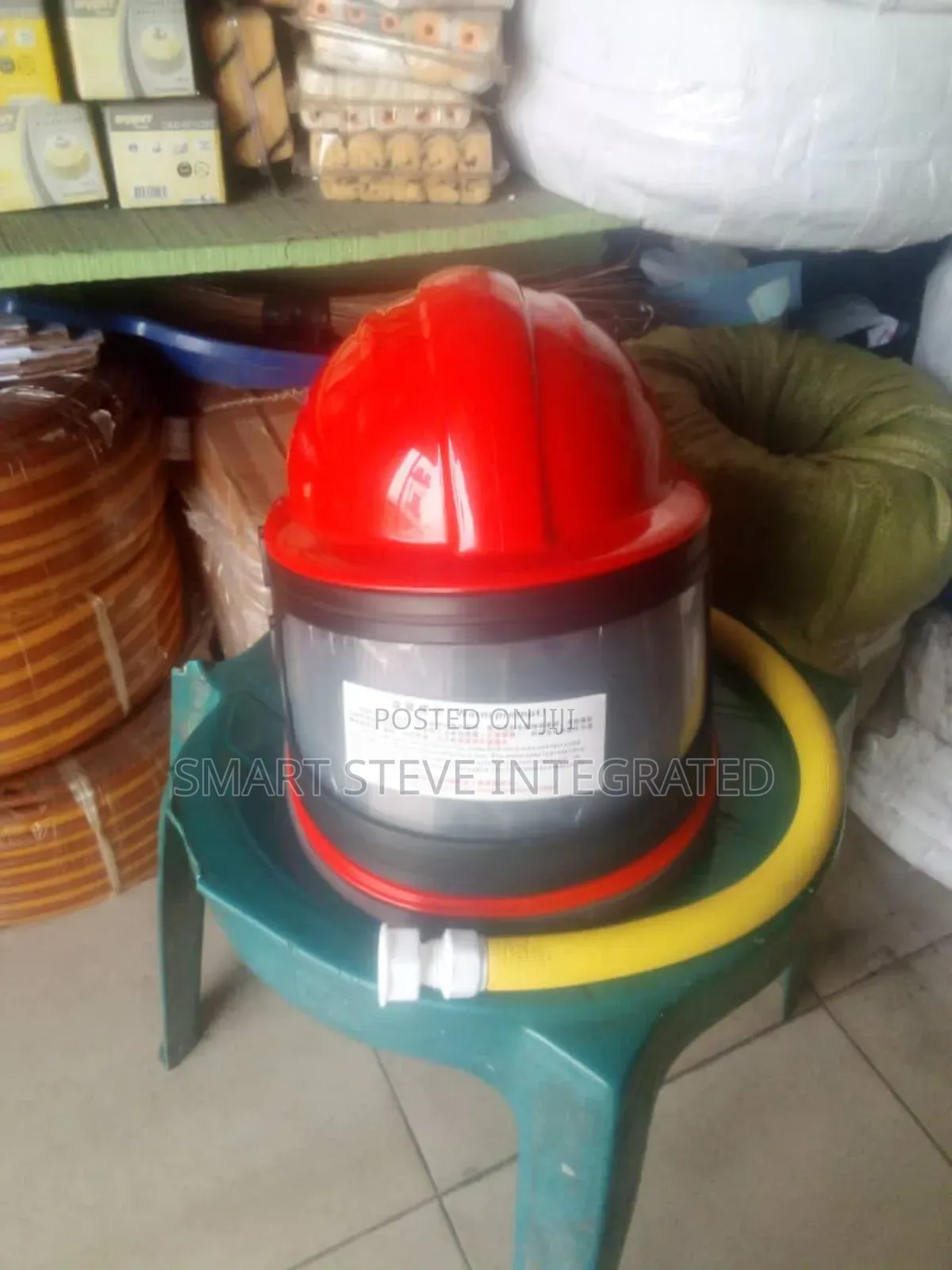 Red Sandblasting Safety Helmet