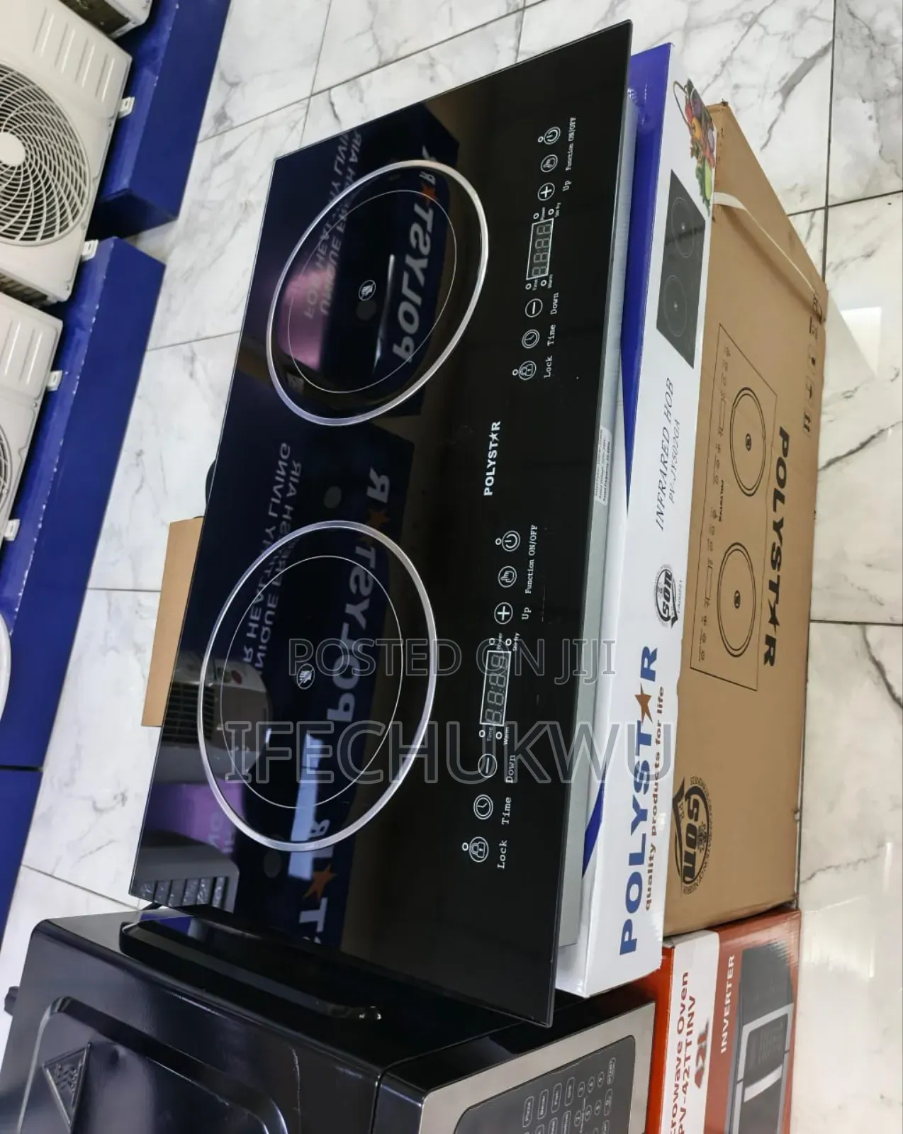 Original Polystar Inbuilt Premium Quality 2 Burners Digital Ele Cooker