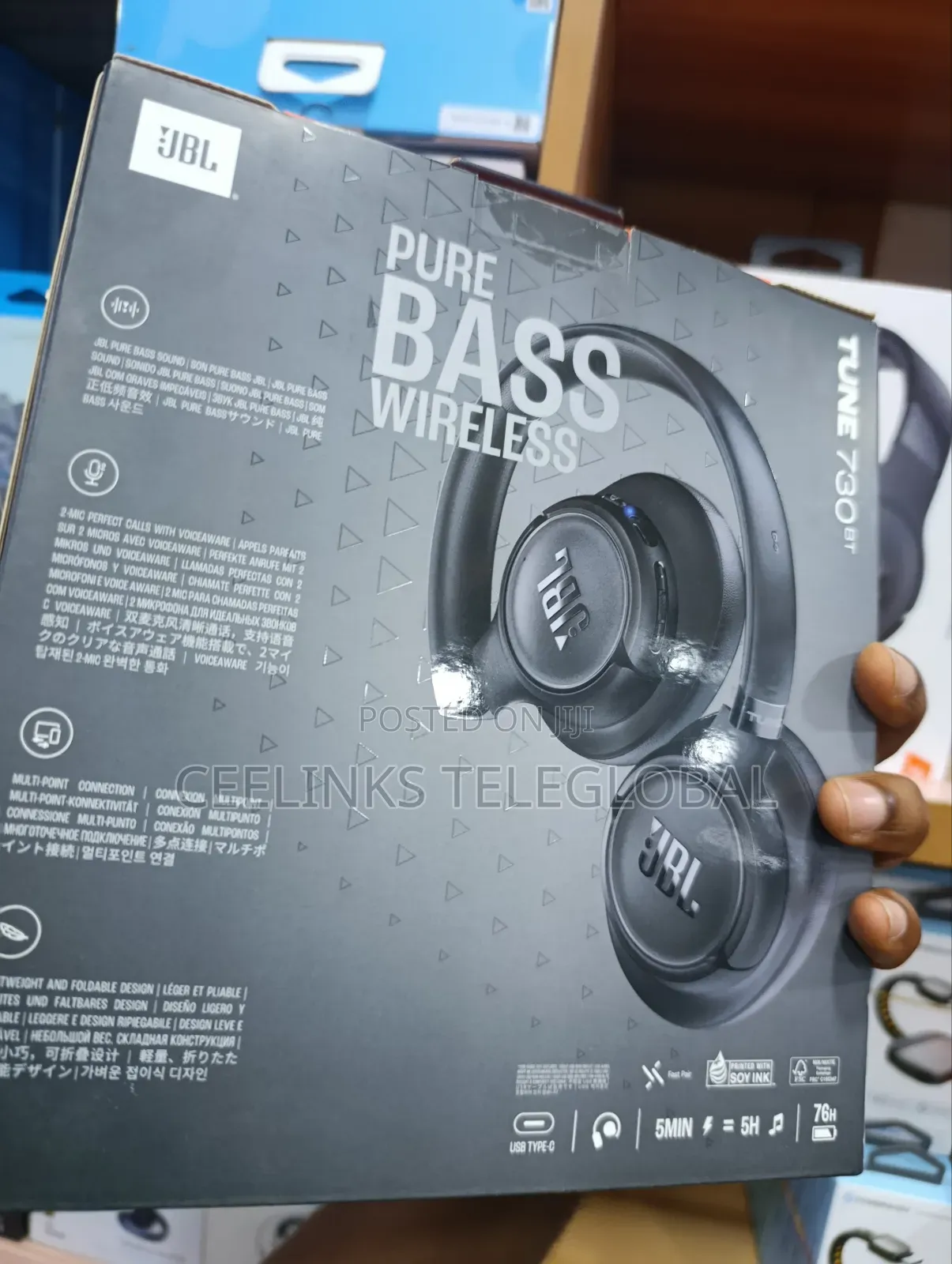 New Jbl Tune 730 Wireless Headphone