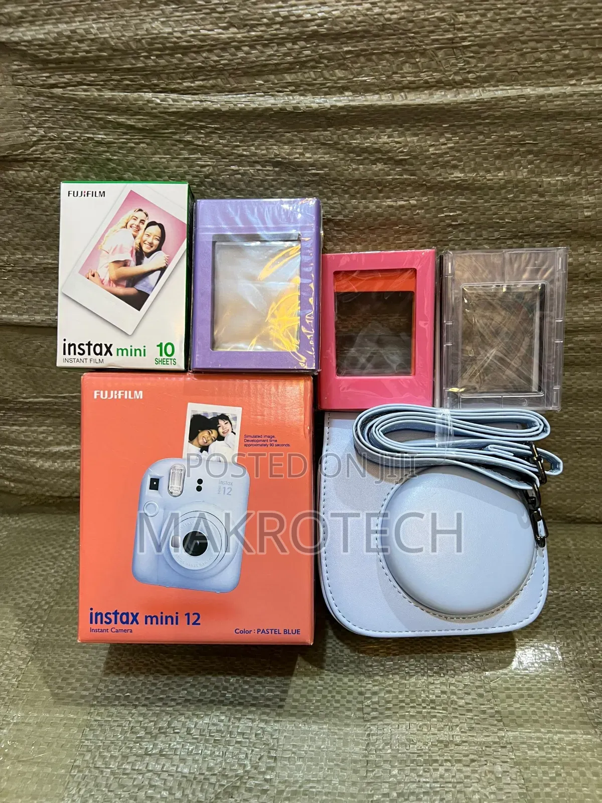Fujifilm Instax Mini 12 Combo, (Camera,Paper, Paper Frame, Camera Bag)