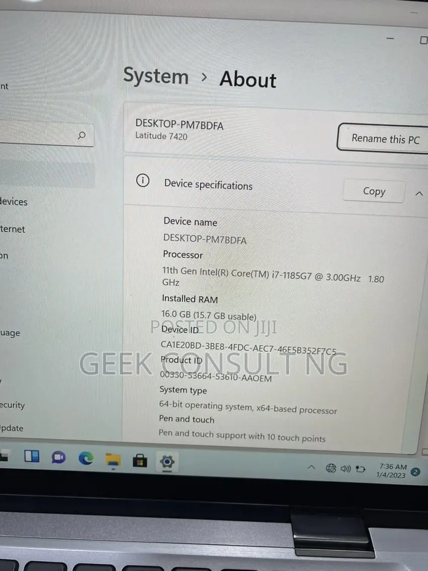 Laptop Dell Latitude 7420 16GB Intel Core i7 SSD 512GB