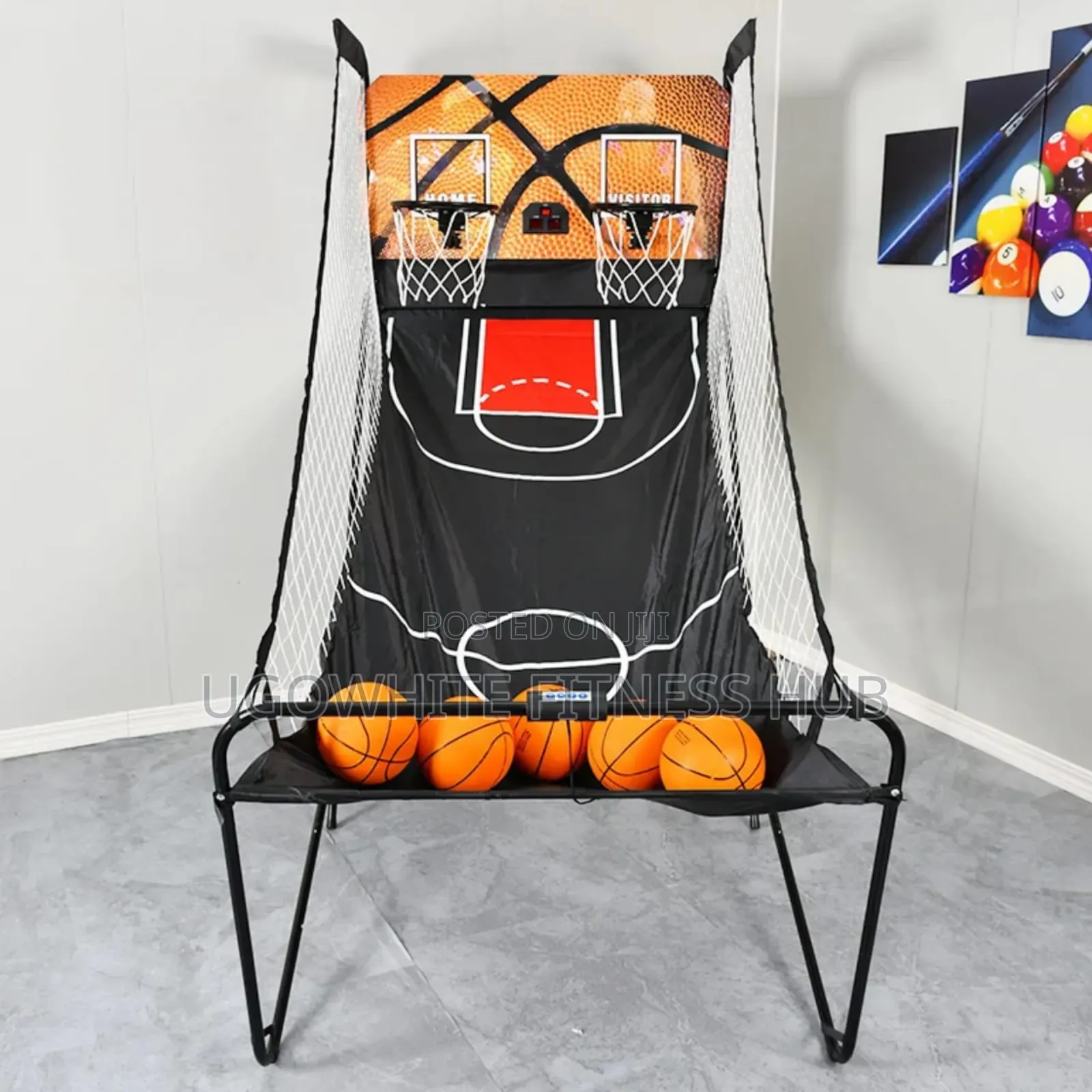 Indoor Dual-Shot Electronic Basketball Arcade Game,