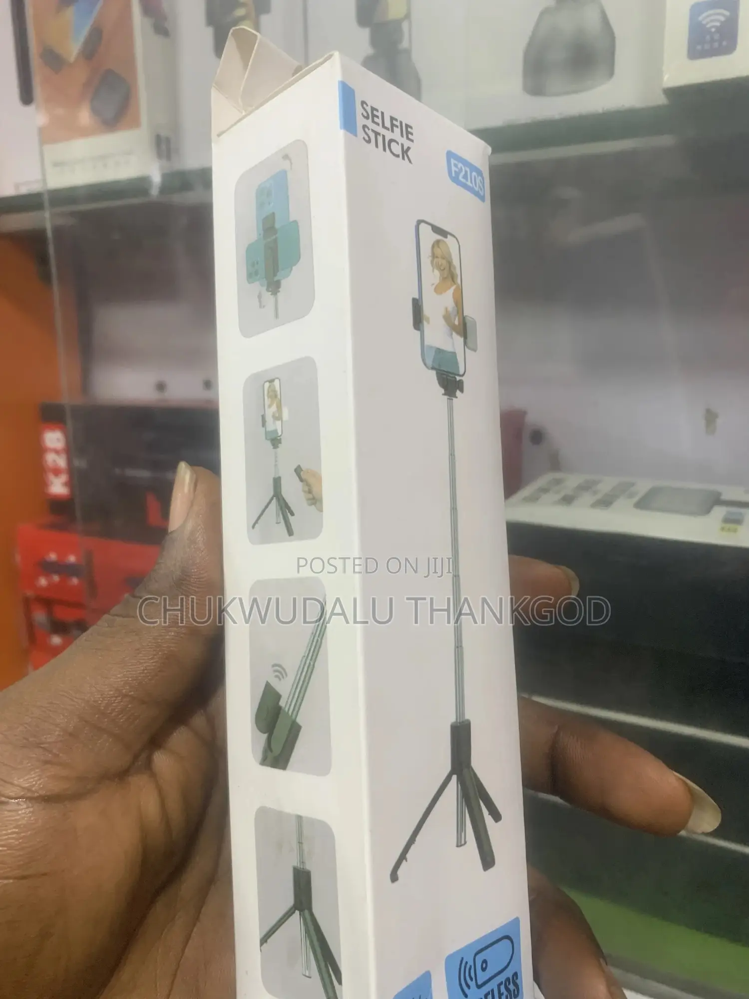 F210 Wireless Selfie Stick Tripod With Bluetooth Remote - Black