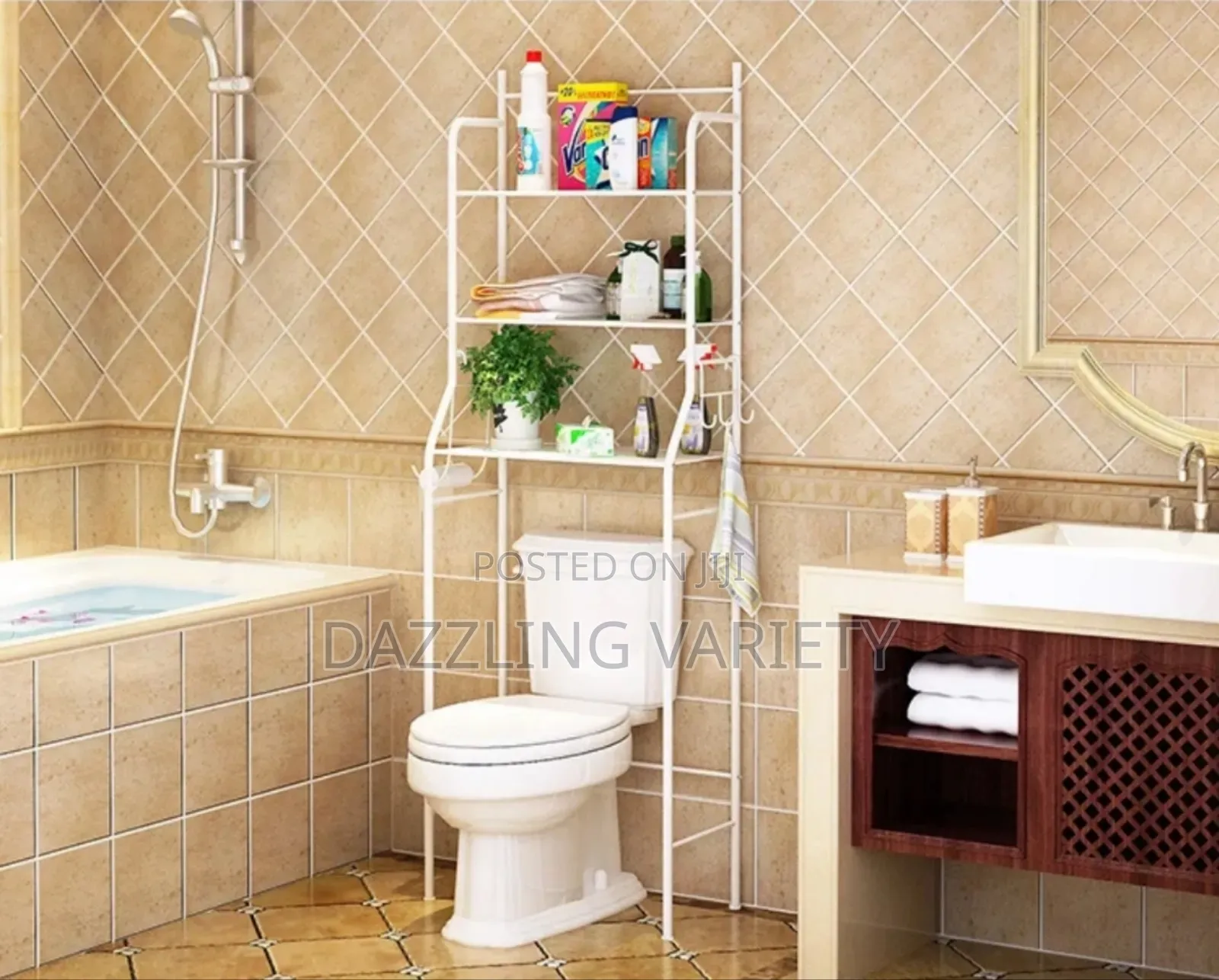 3-Step Toilet and Bathroom Storage Rack/Shelf