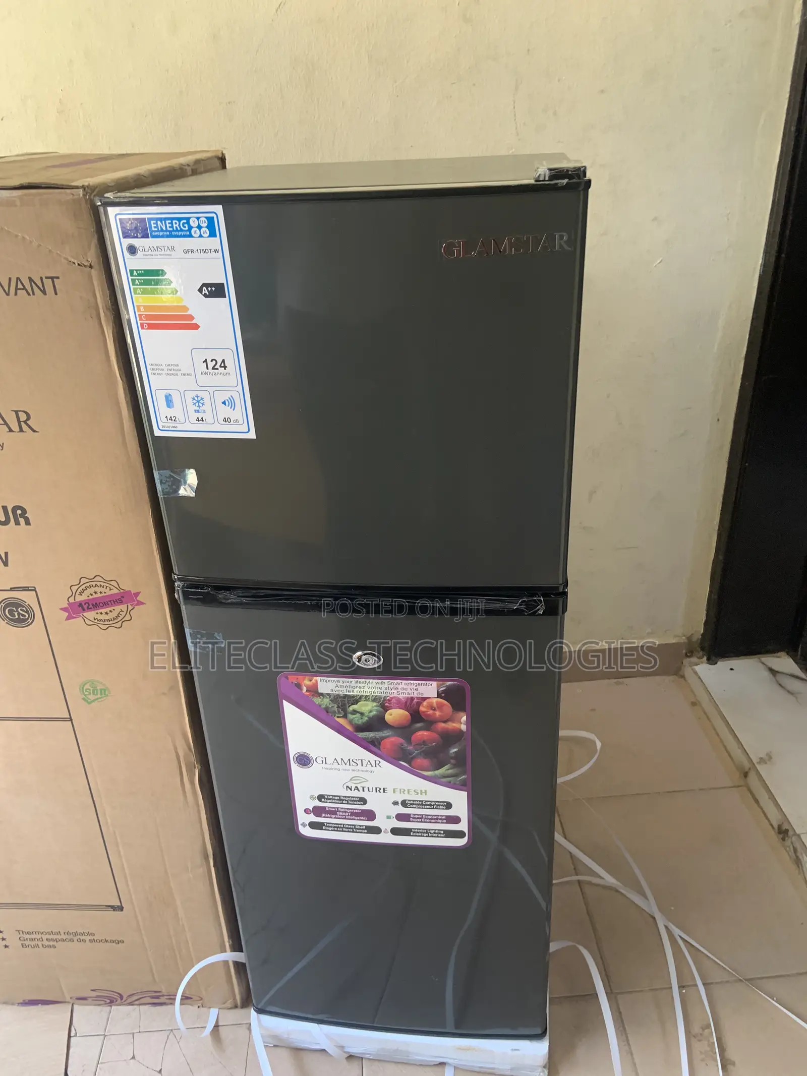 Glamstar GFR-175dt-W 175l Two Door Fridge