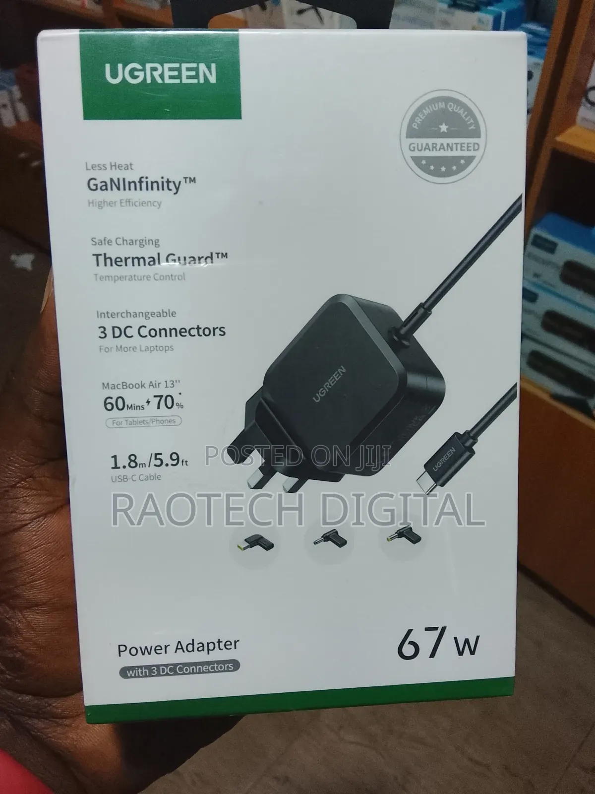 67w Charger With 3 Dc Connector Gan