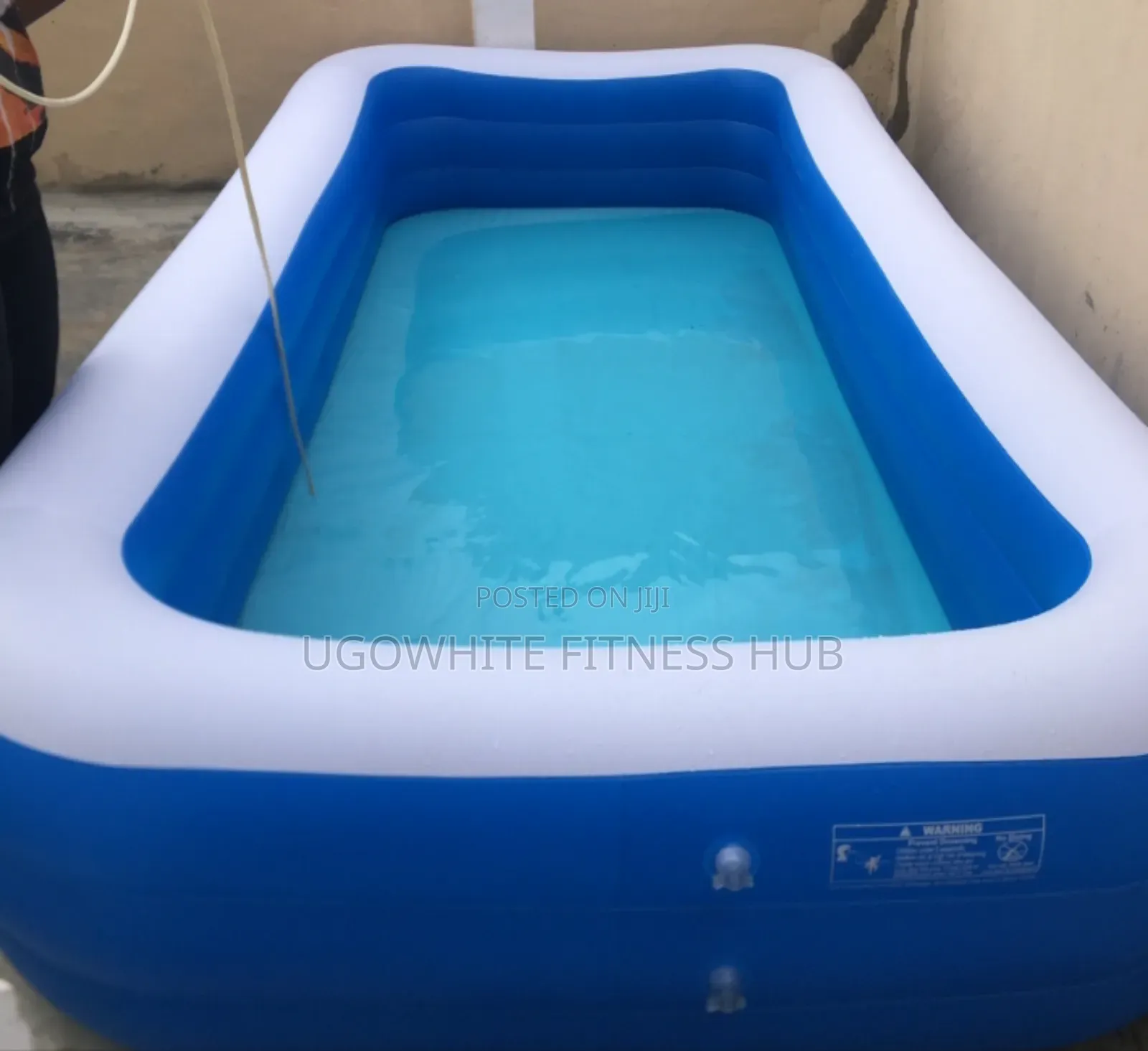 Large, Rectangular Family Inflatable Swimming Pool