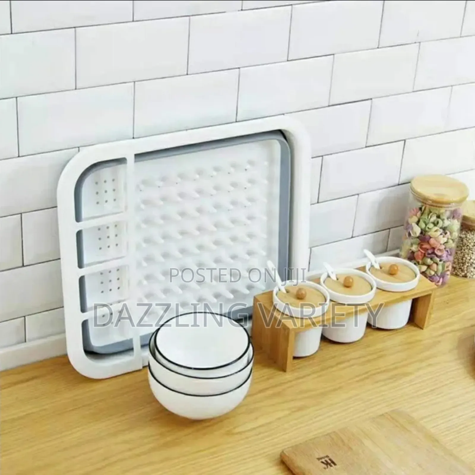 Collapsible Silicone Mini Plate Rack Dish Drainer