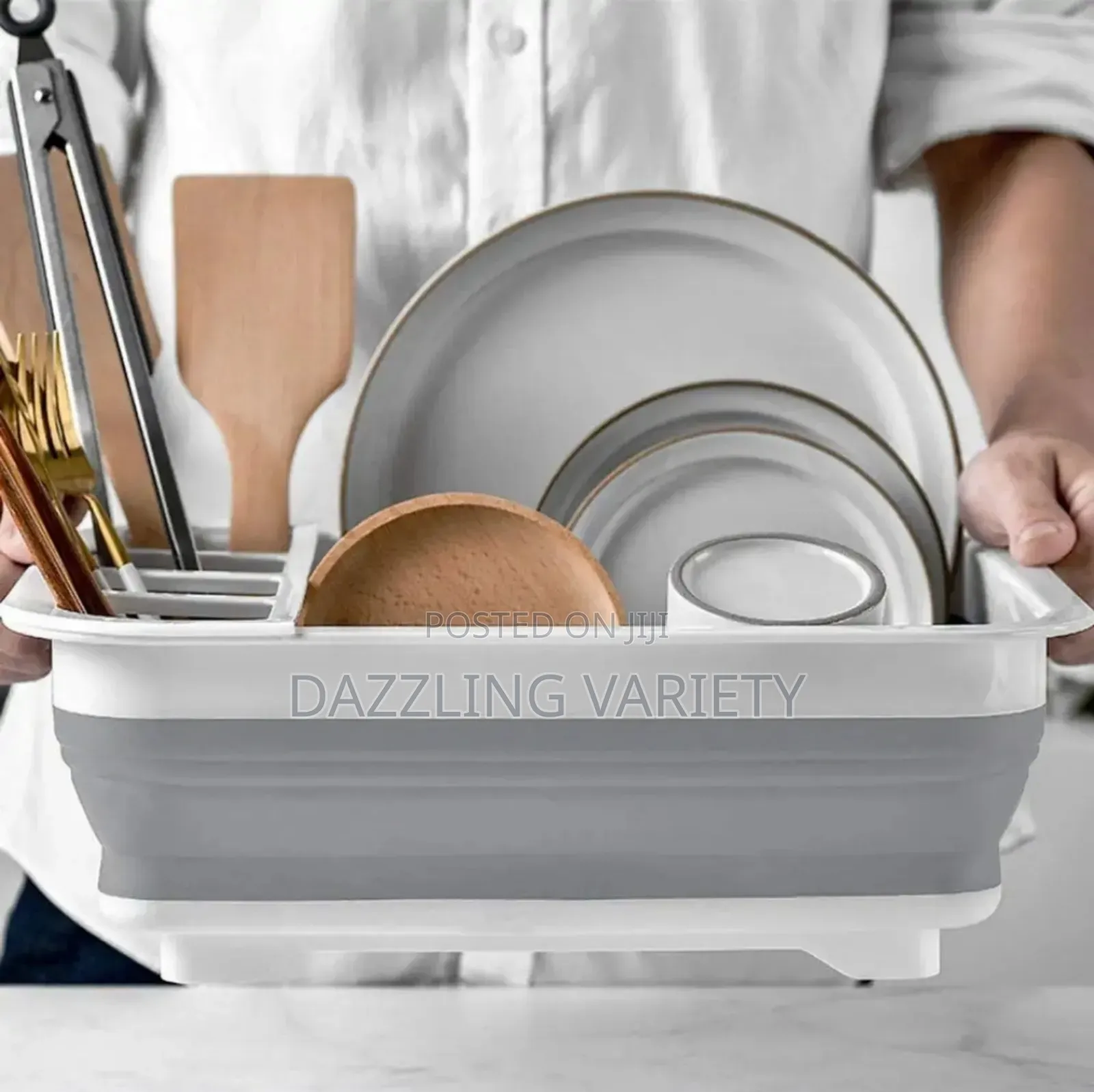 Collapsible Silicone Mini Plate Rack Dish Drainer