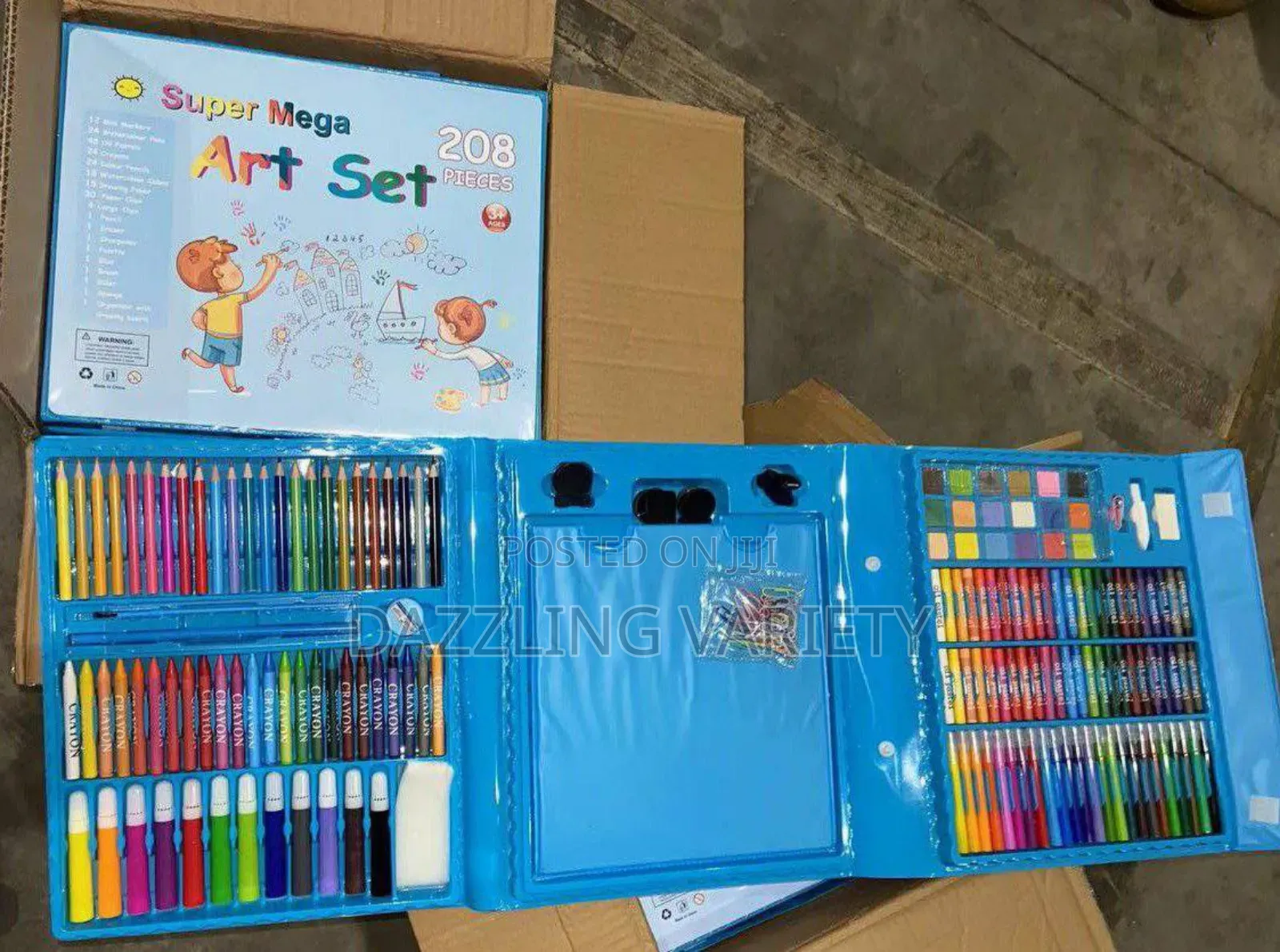 208pcs Kids Gift Creative Painting Set With Easel