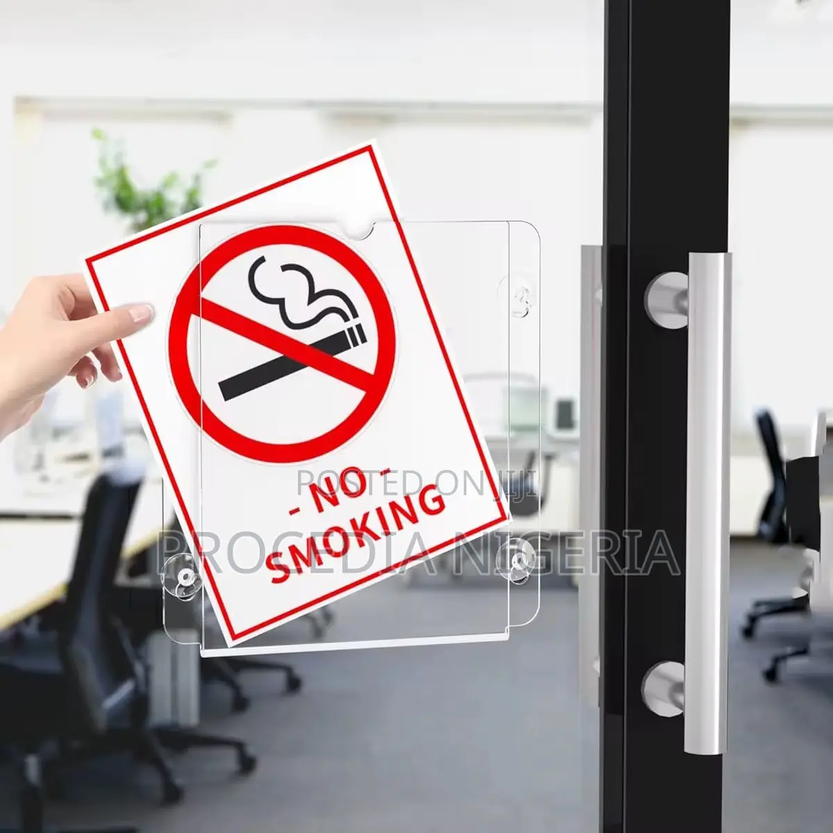 Wall Adhesive-Mounted Acrylic Card Holder