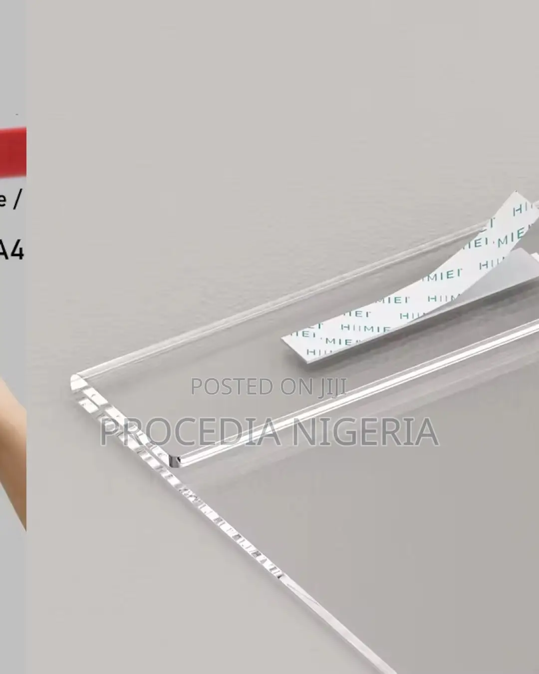 Wall Adhesive-Mounted Acrylic Card Holder