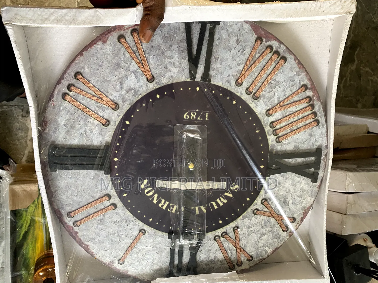 Norah Wood Wall Clock Brown 50cm