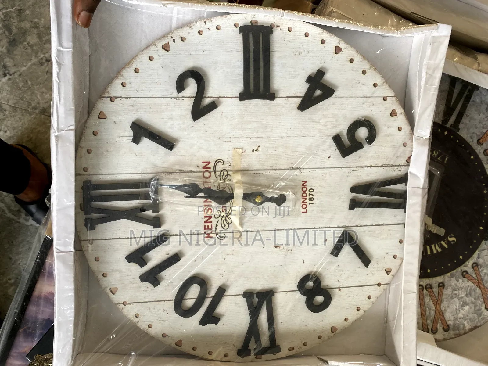 Norah Wood Wall Clock Brown 50cm