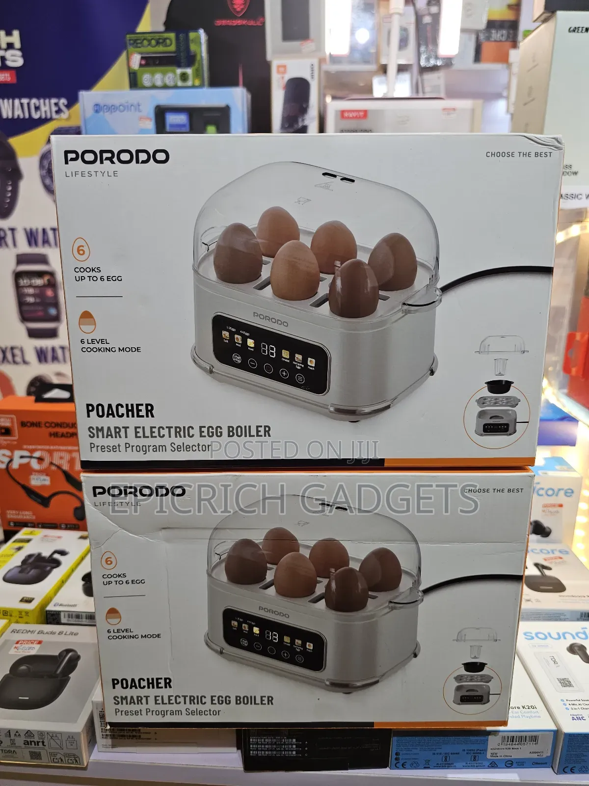 Porodo Poacher Smart Electric Egg Boiler With Program Selector