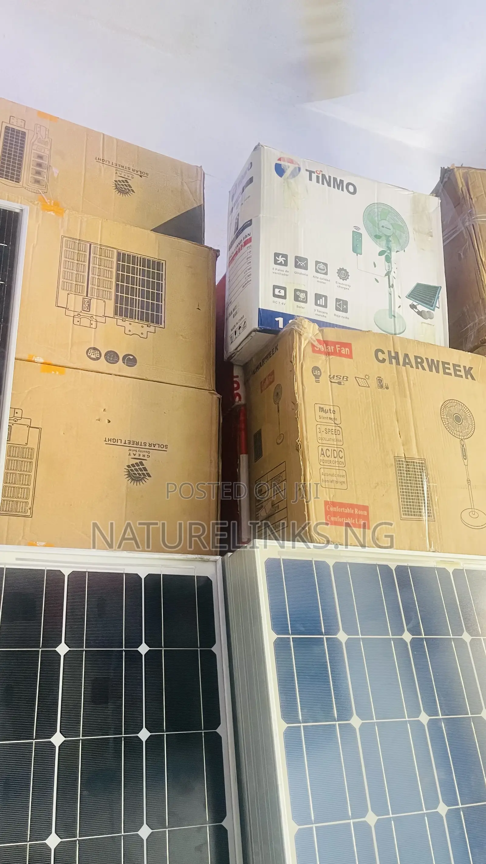 Charweek Solar Standing Fan