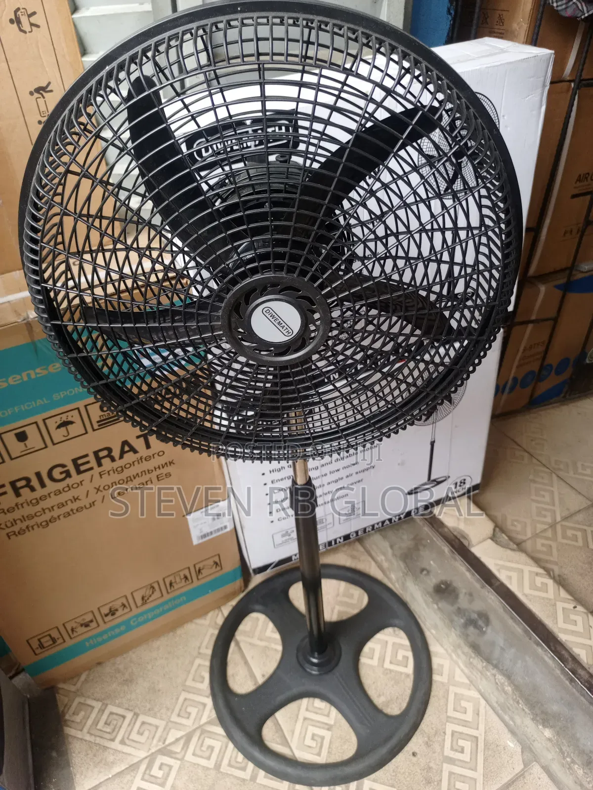 Diwemath 18 Inch Standing Fan – Black