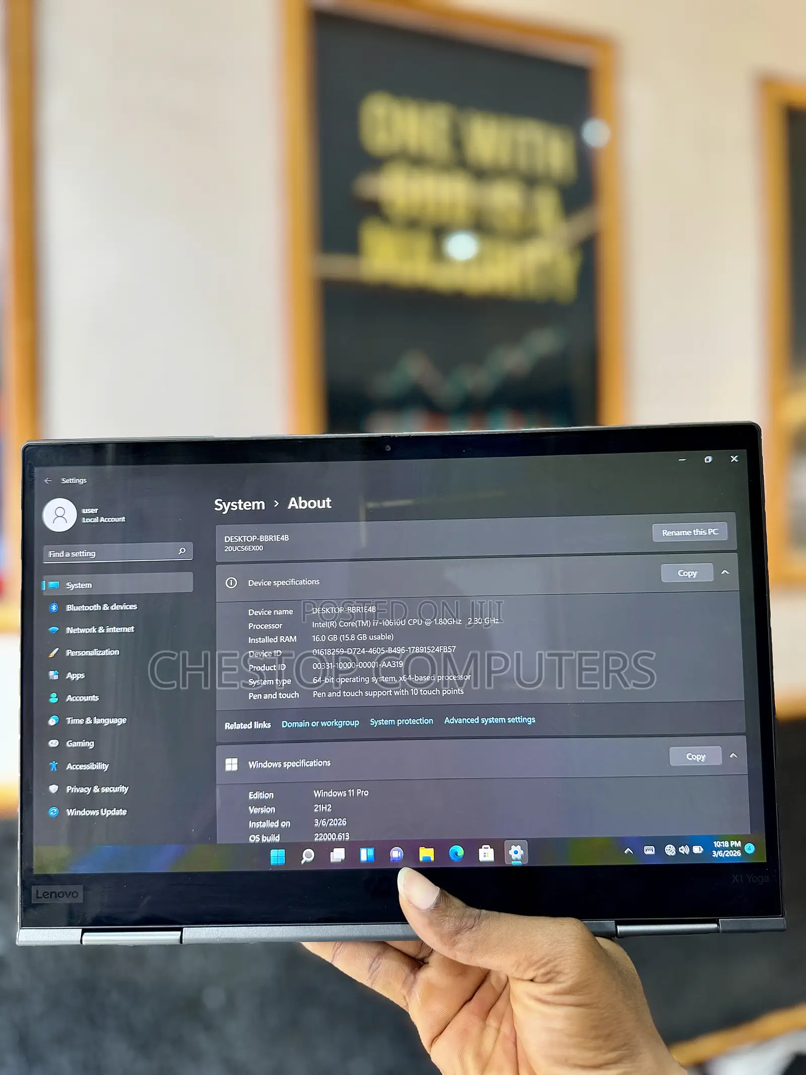 Laptop Lenovo ThinkPad X1 Yoga 16GB Intel Core i7 SSD 512GB