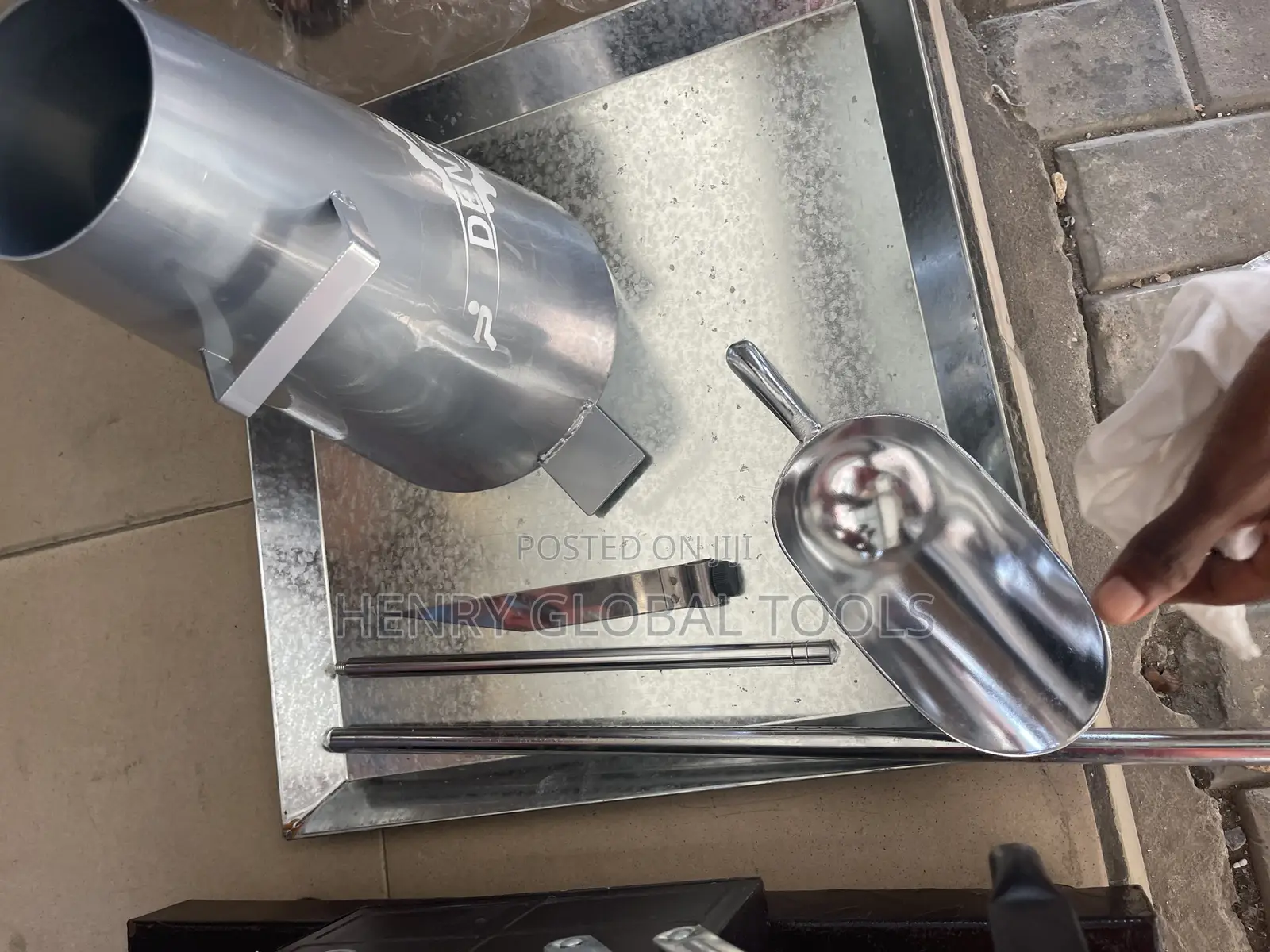 Industrial Stainless Steel Scoop Metal Chute Set –