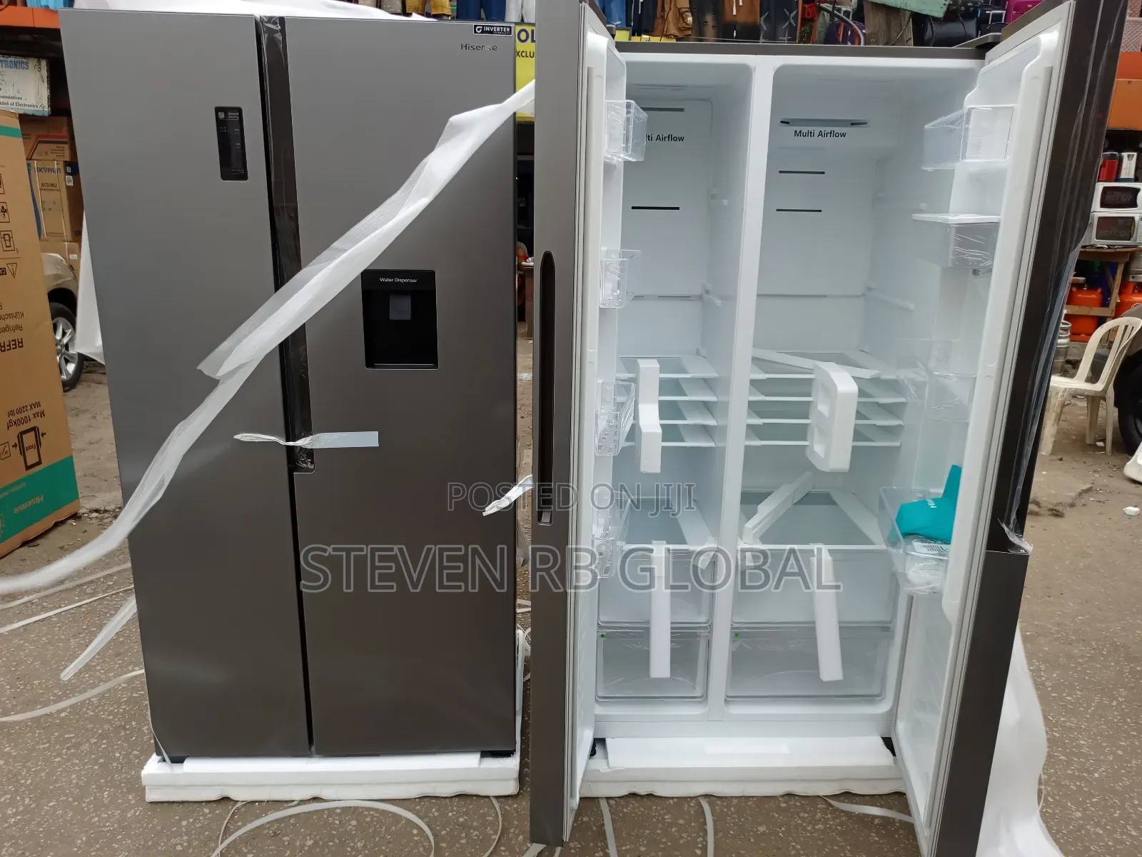 Hisense 516l Side-by-Side Refrigerator With Water Dispenser | 67ws