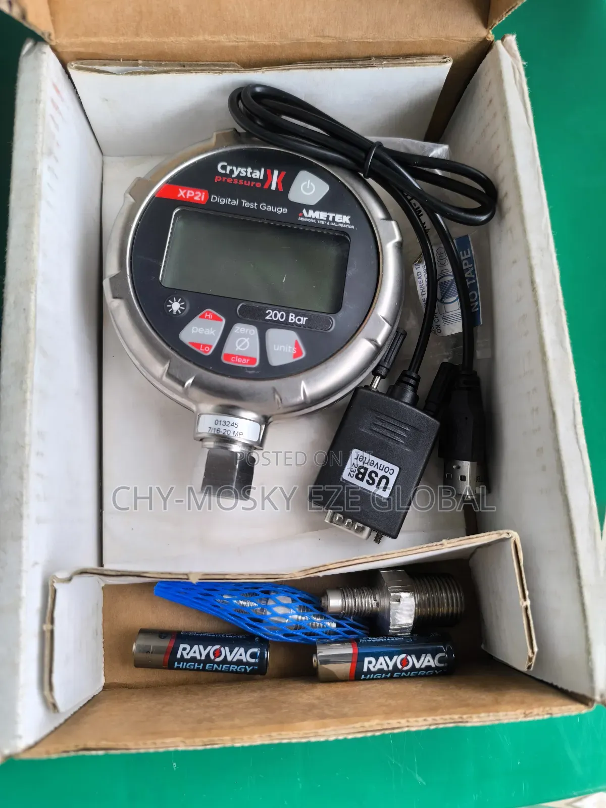 Crystal Digital Pressure/Test Gauge (200bar/3000psi)
