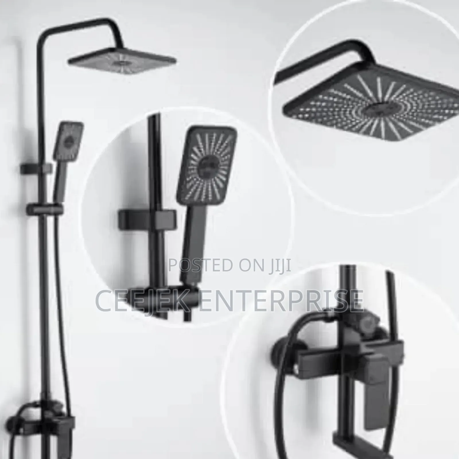 Original Square Black Shower Mixer
