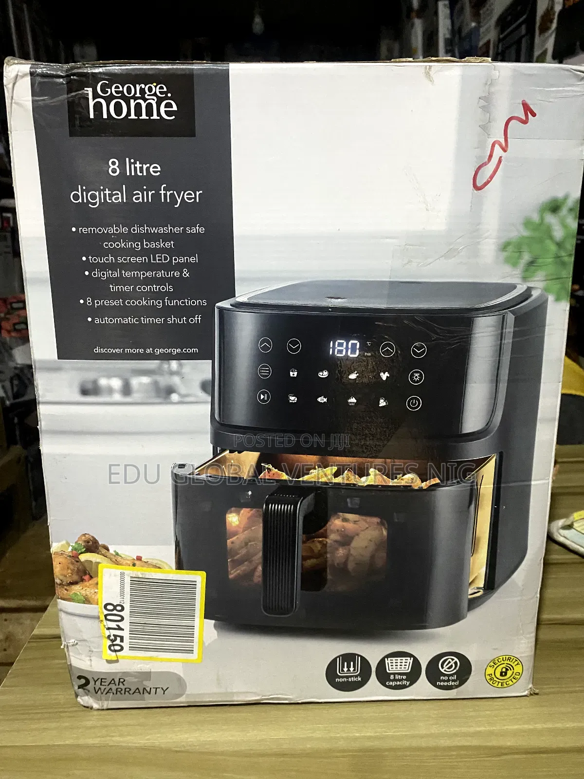 Goerge Home Digital Vision 8litres Airfryer. 1700watts.
