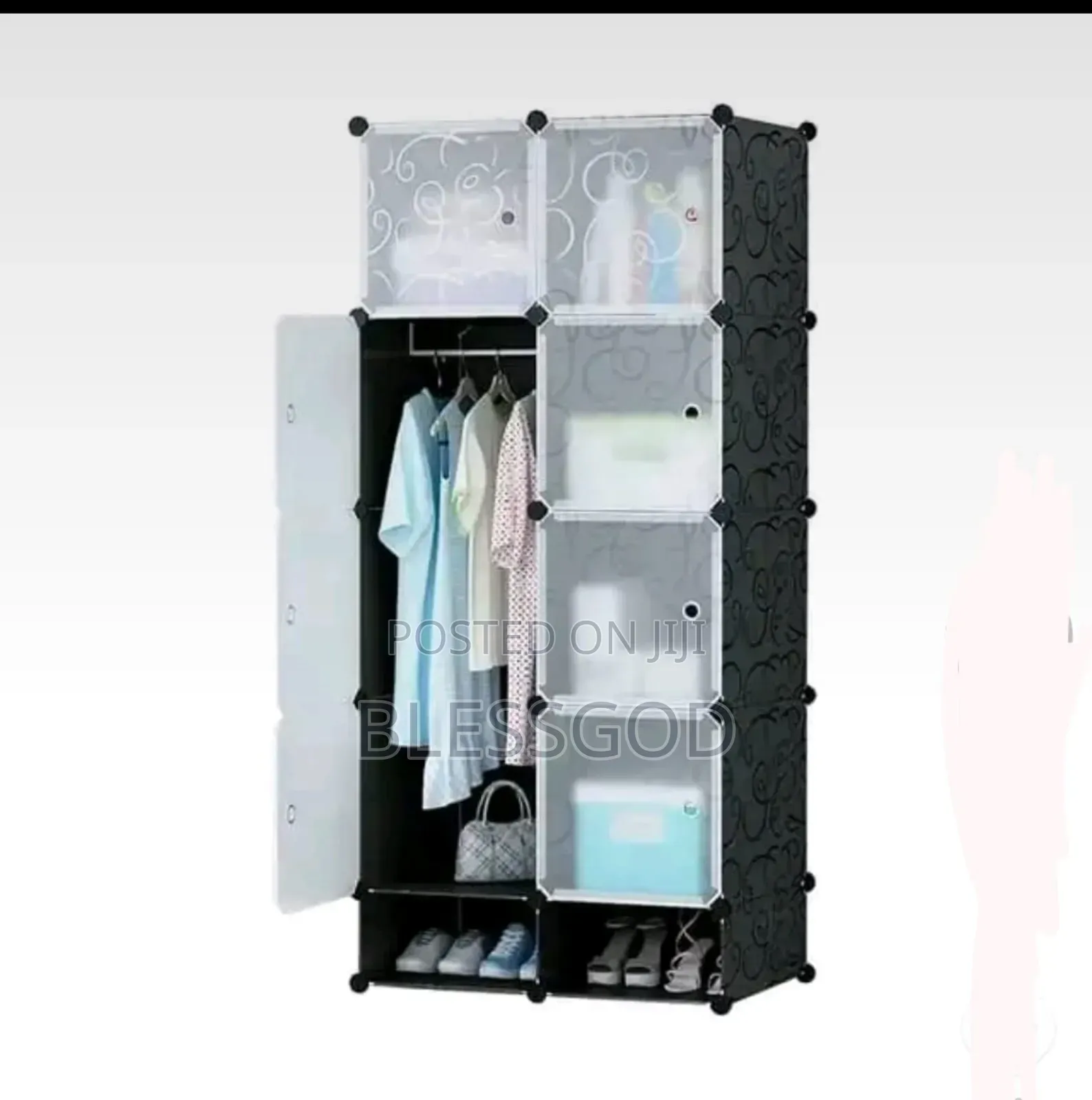 2 Partition Plastic Wardrobe