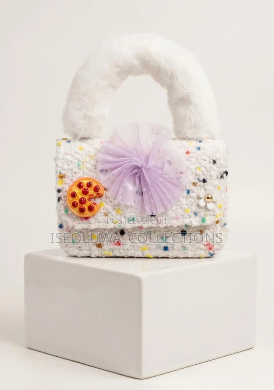 Must-Have Kid Cute Bag – Pastel Rainbow With Pink Tulle Bow