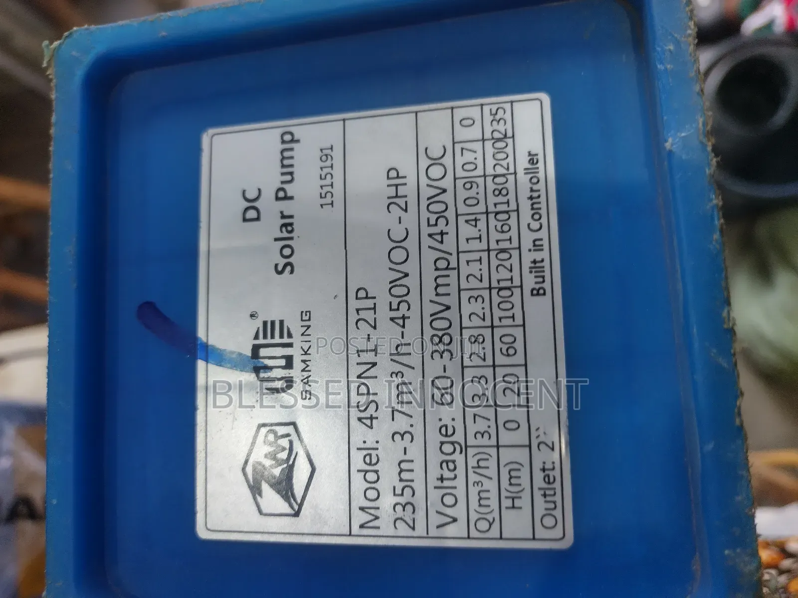 2hp Dc Solar Submersible Pump 60–380v With Built-in Controller.