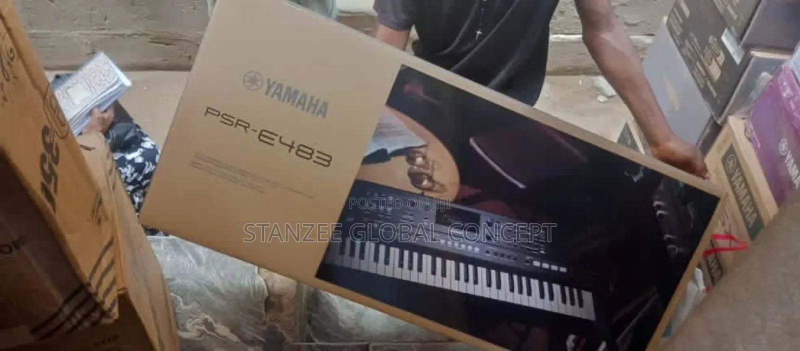 Yamaha PSR-E483 61-Key Portable Keyboard With Adapter