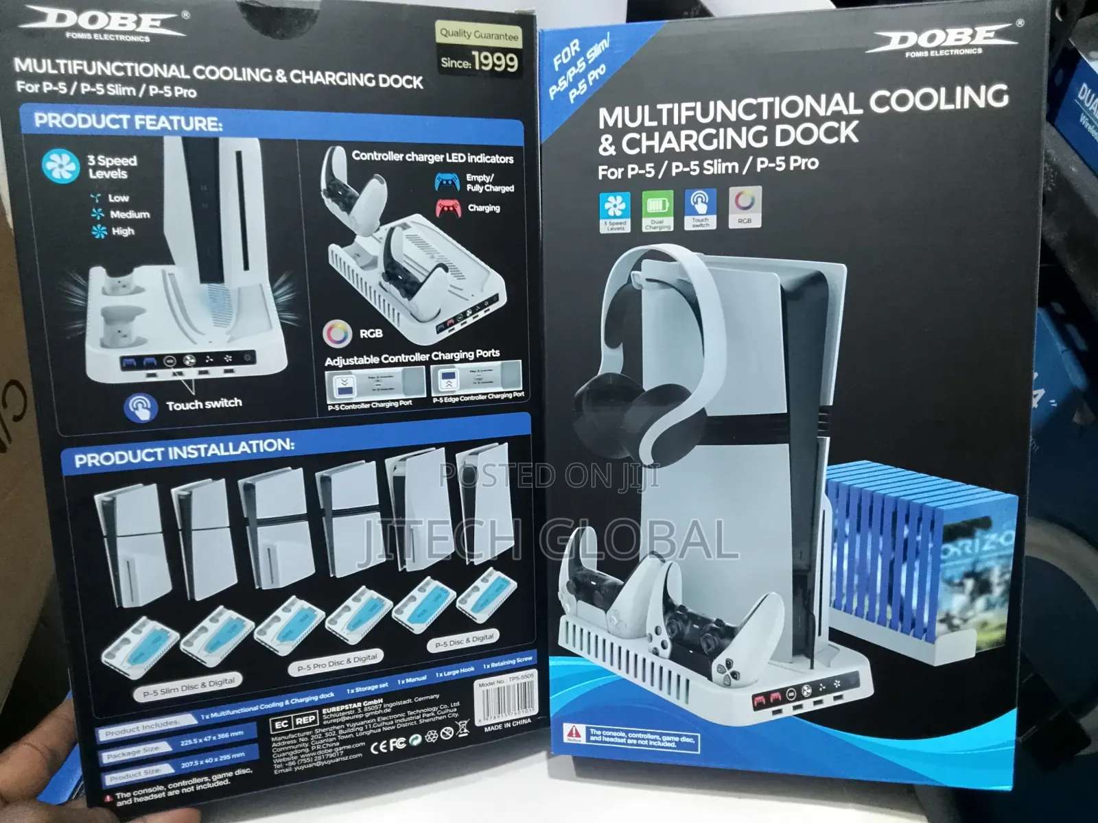 Ps5 Multifunctional Cooling Stand Charging Dock
