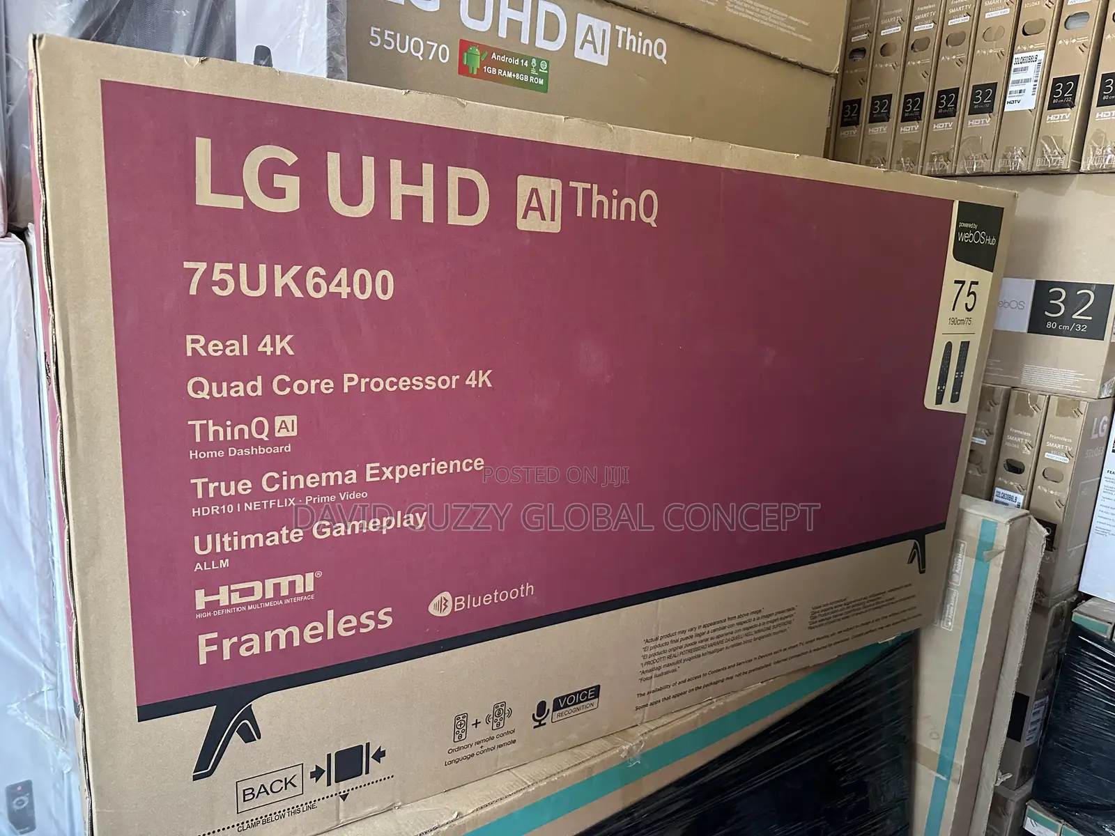 Lg 75 Inches Smart Frameless Webos Tv