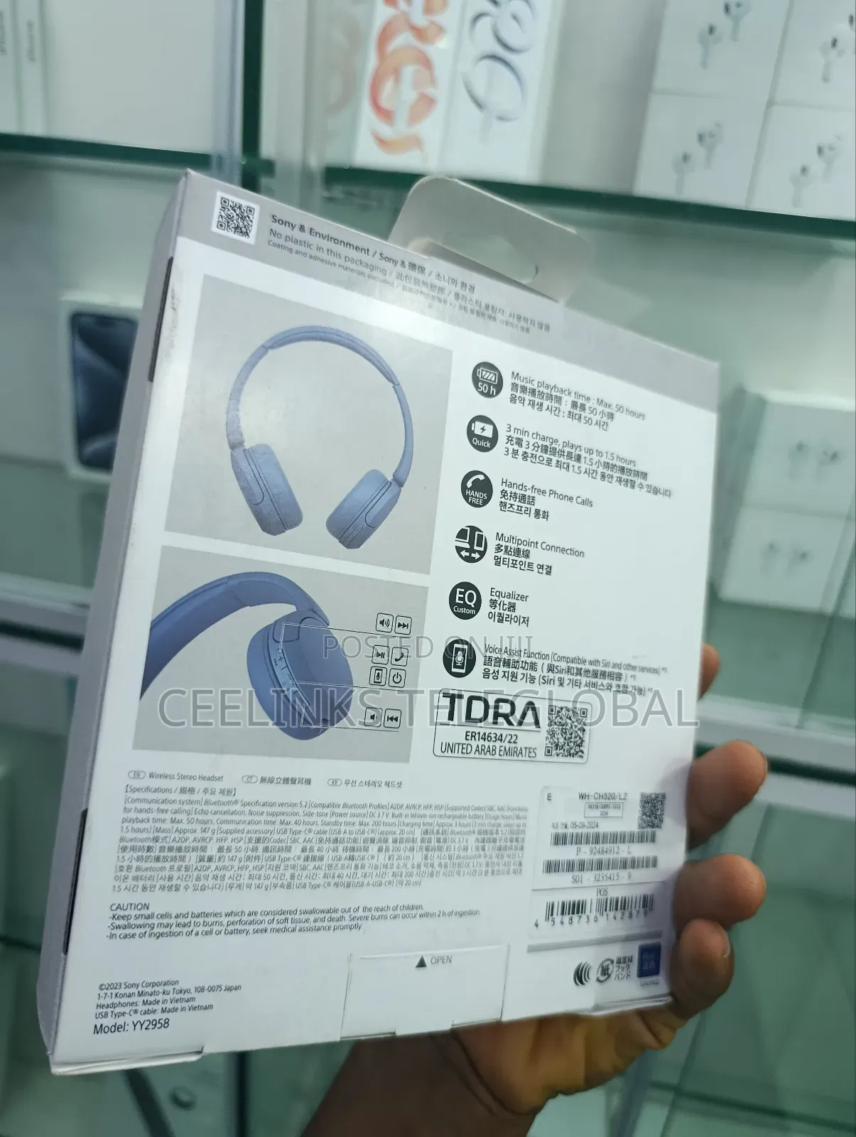 Sony Wh-ch520 Wireless Headphones Bluetooth Headset With Microphone