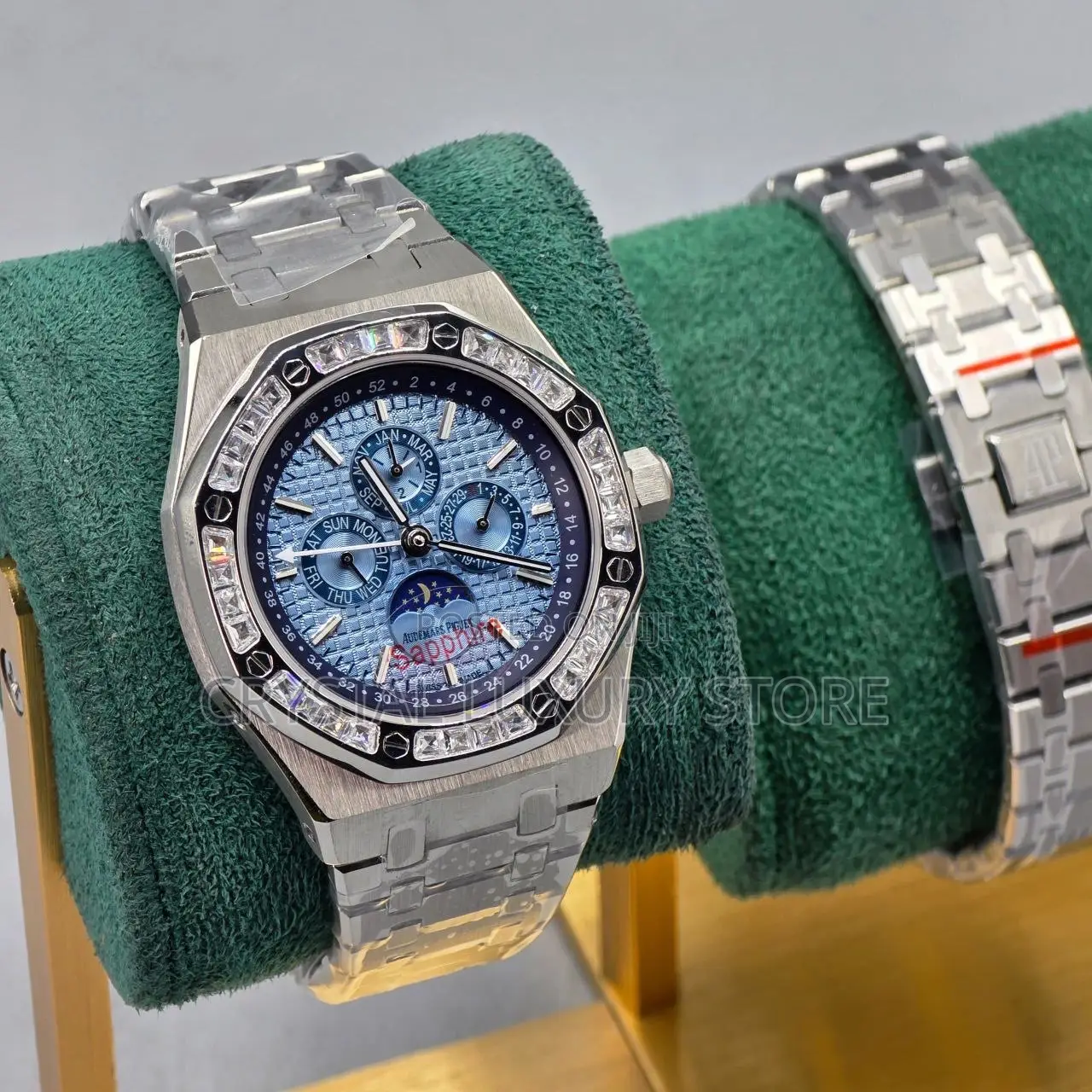 Audemars Piguet Quality Luxury Chronograph Chain Strap Wristwatch